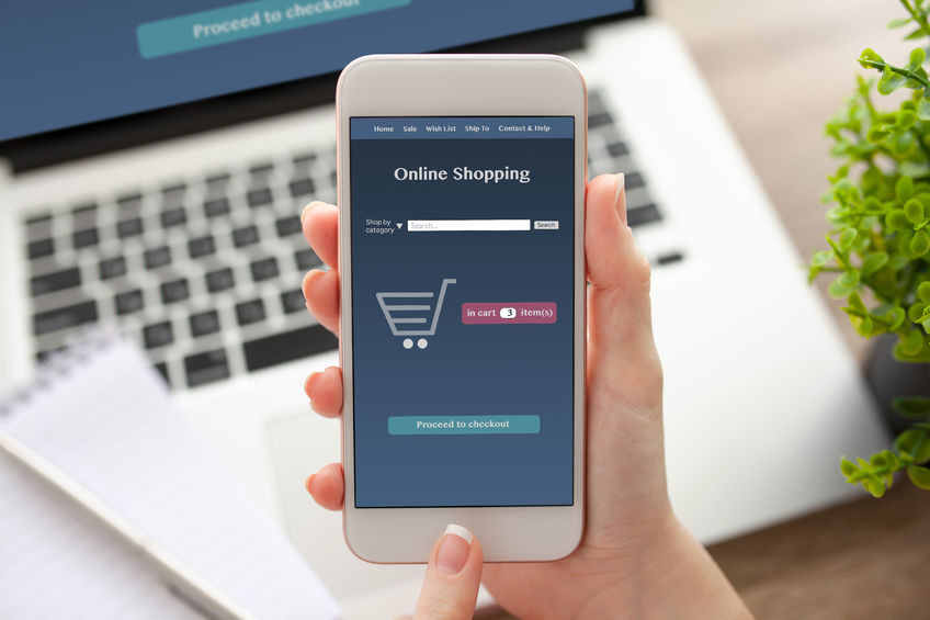 magento-1 shopping cart open at online store